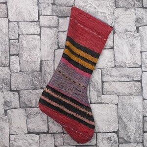 Custom Christmas Gift, Snowman Santa Stockings, Lovely Traditional Kilim Stocking, Decorative Stocking, Fireplace Decor Santa Socks