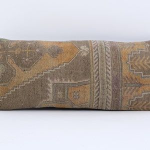 Turkish Rug Pillow, Handmade Pillow, Kilim Pillow Cover, Cushion Cover, Sofa Pillow, 10x24 Pillow, Couch Pillow, Pillow Case