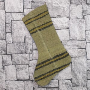 Gift Stocking, Xmas Stocking, Vintage Stocking, Natural Kilim Stocking, Striped Handmade Stocking,Christmas Personalization Stocking