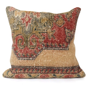 Vintage Kelim Kissen 24x24 Boho Kelim Kissen, Kelim Kissen, Boho Teppich Kissen, Anatolisches Sofa Strukturkissen, Wohnkultur