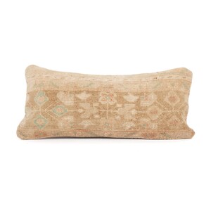 Turkish Rug Pillow, Boho Cushion Pillow, Throw Lumbar Pillow, Oriental Pillow, Handmade Pillow, Kelim Kissen, Decorative Pillow