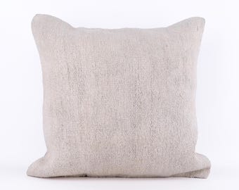 Cuscino neutro, cuscino con tappeto turco, cuscino tessuto a mano con texture, federa per cuscino 20x20, cuscino decorativo, federa per cuscino