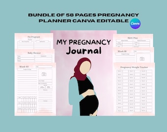 Pregnancy Journal & Planner | First Time Mom Milestone Album (PDF)