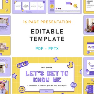 Let's Get to Know Me Editable Powerpoint Presentation Template Showcase ...