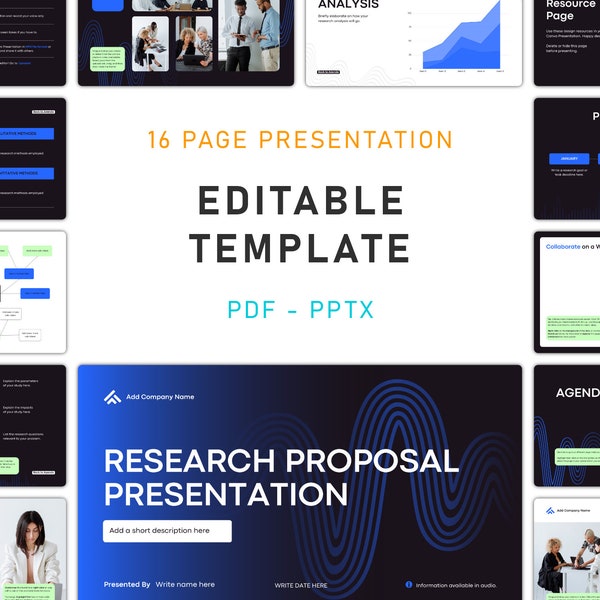 Research Proposal Editable PowerPoint Presentation Template - Showcase Your Innovative Ideas