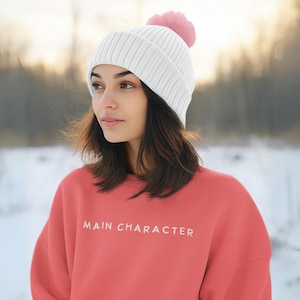 Main Character Sweatshirt – Inspirational, Motivational Sweater | Gaming Funny Self-Love, Self-Care Positivity Sweatshirt for Empowerment