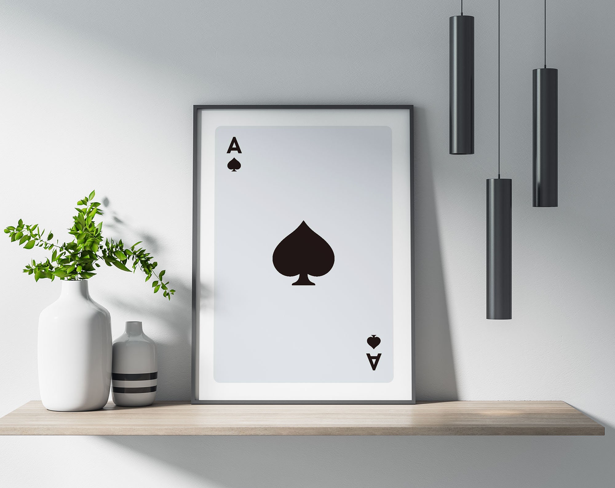 IXMAH Arte de pôquer rainha de copas, Ace Spades, pôsteres de