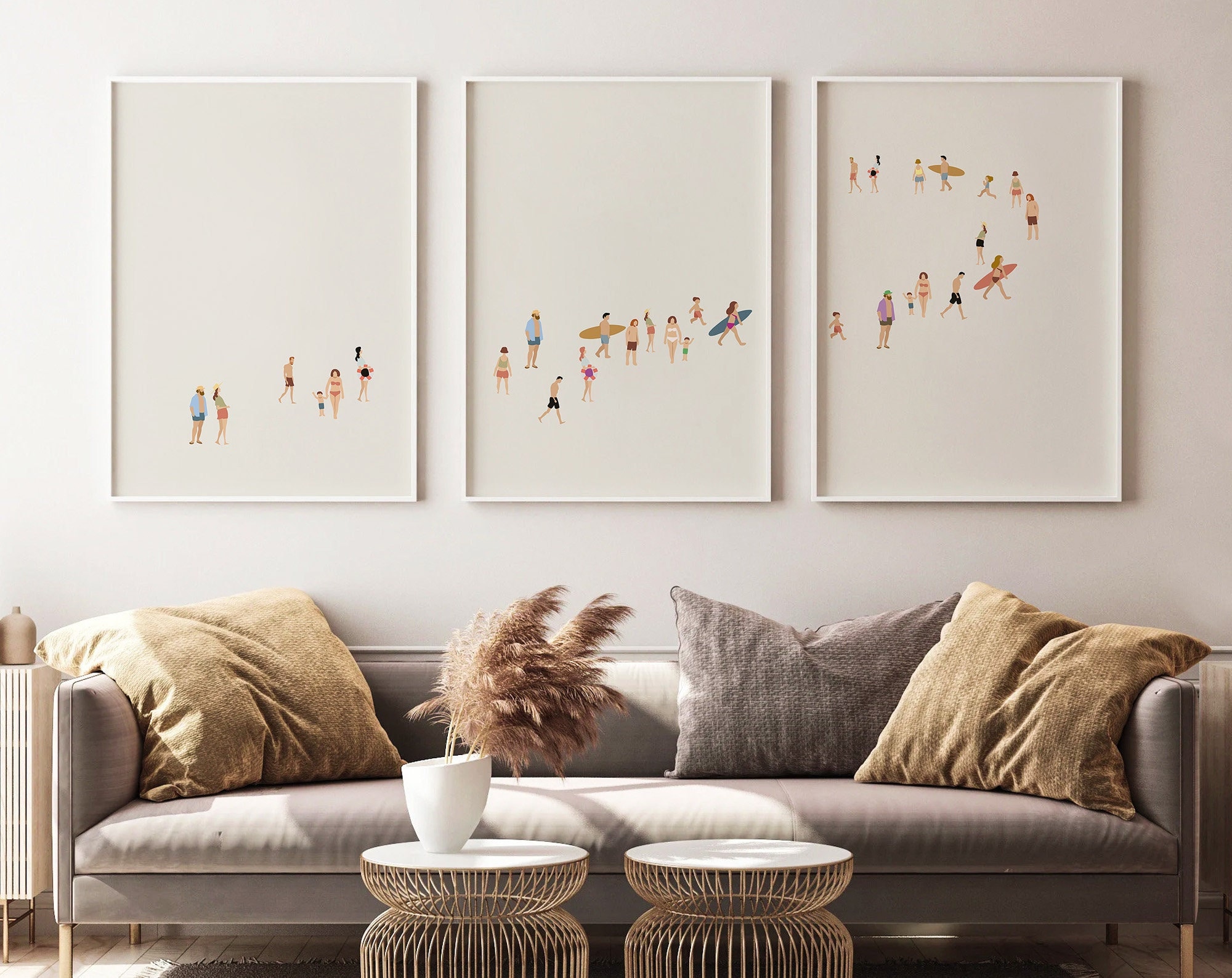Summer Print, Wall Art Set, Set of 3 Prints, Set of Prints