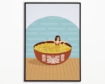 Mac and Cheese Art Print: Kitchen Wall Decor