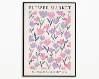 Flower Market Print: Botanical Collection No. 17, Gallery Wall Art