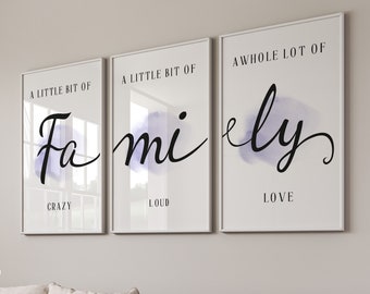 Printset familiecitaat: moderne muurdecoratie voor thuis