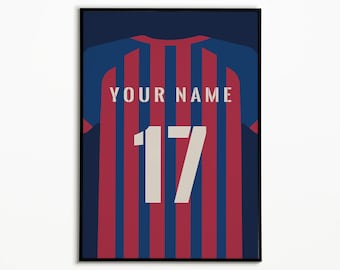 Personalized Football Jersey Poster: Custom Sports Wall Art