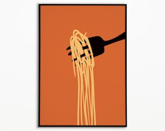 Pasta Print: Eclectic Kitchen Wall Art