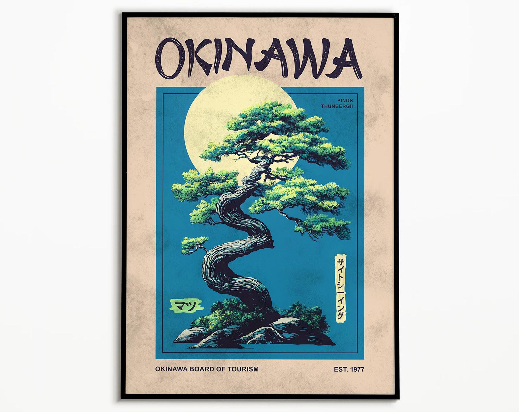 Vintage Okinawa Travel Poster: Retro Japanese Art Print - Etsy