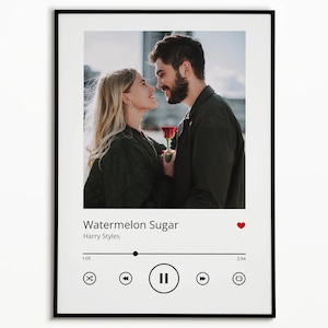 Custom Spotify Song Print: Personalized Music Photo Gift