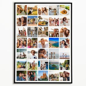 Custom Photo Collage Poster: Vacation & Family Memories Wall Art