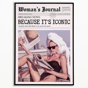 Wydruk z gazety, Sztuka ścienna w akademiku, Wydruk z gazety, Sztuka ścienna, Sztuka ścienna, Modna sztuka ścienna, Sztuka ścienna w sypialni, Sztuka ścienna retro