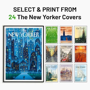 New Yorker Magazine Poster, Choose From 24 Different Print, URBAN, Vintage, Magazine Covers, New Yorker Poster,