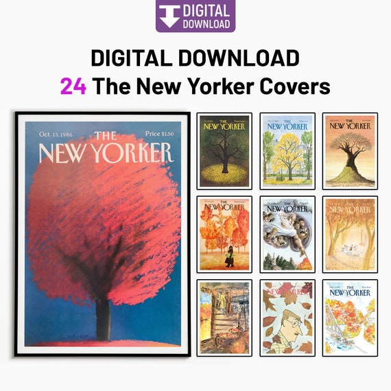 Fall Collection: New Yorker Covers, Digital Download 24 Different Prints,  Instant Download, New Yorker Magazine Poster, New Yorker Poster 