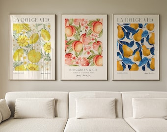 Fruit Market Art Print: Italian Kitchen Wall Decor