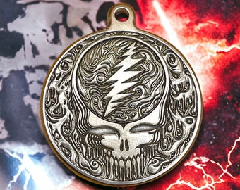 Grateful Dead Steal Your Face Silver Coin - Etsy