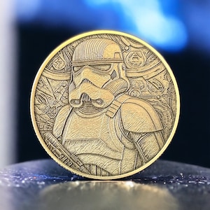 Galactic Guardians - Star Wars Stormtrooper Engraved Brass Coin (Double-Sided)