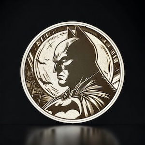 Gotham&#39;s Guardian - 50mm Stainless Steel Collector&#39;s Coin (Double-Sided)