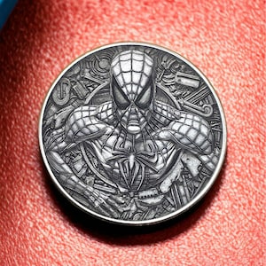 Web-Slinger's Tribute - Spider-Man Engraved Brass Coin (Double-Sided)