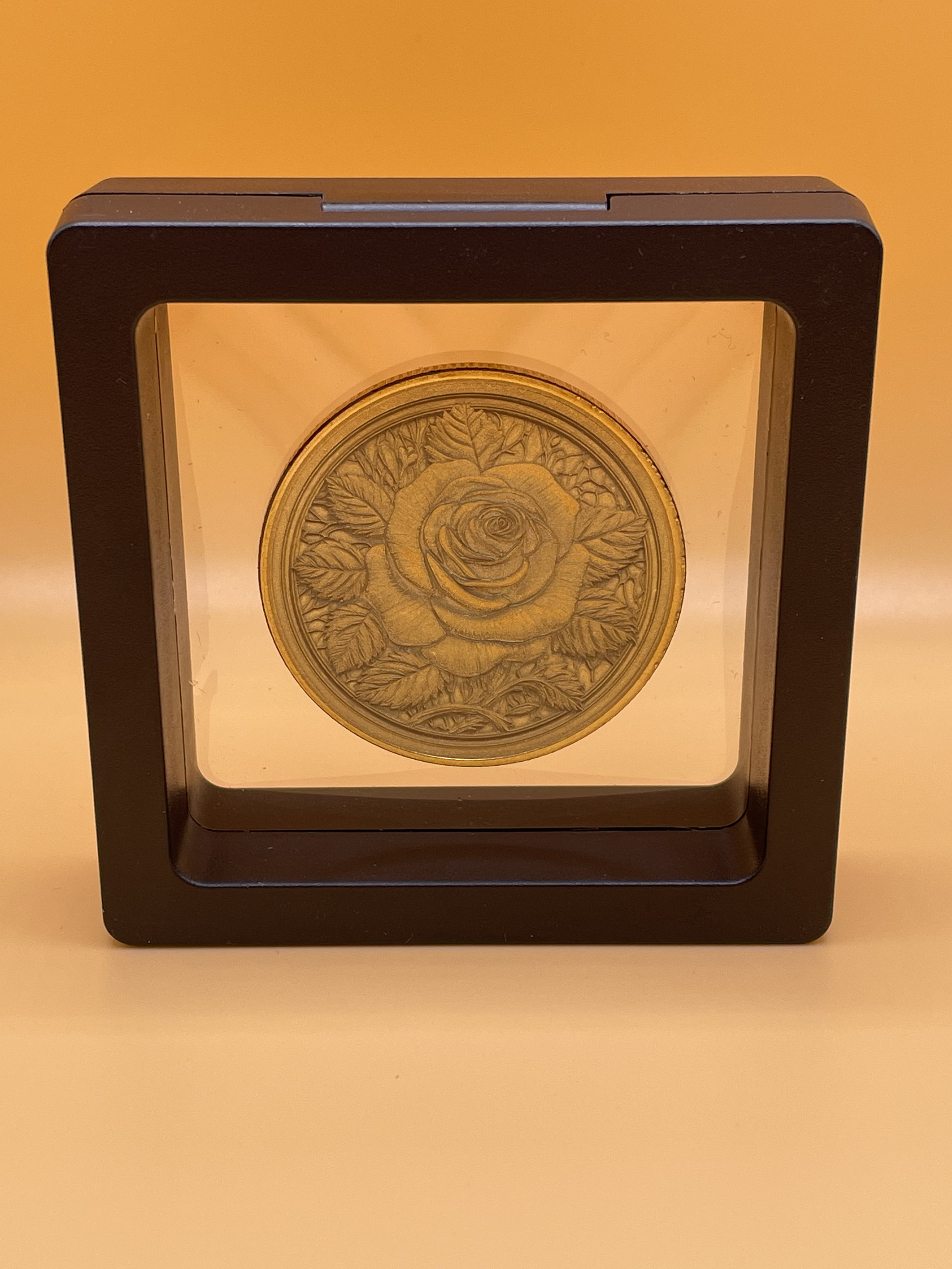 Eternally Enchanting Flower - Brass Coin With Rose (double-sided) - Etsy