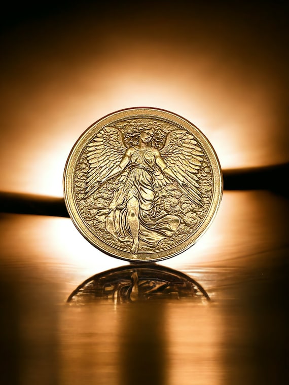Divine Serenity - Brass Coin With Angelic Figure (double-sided) - Etsy
