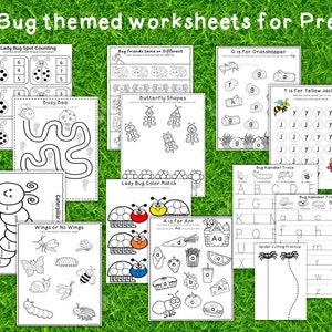 Digitale download: werkbladen met kinderinsectenthema