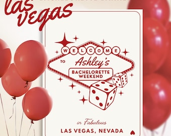 Las Vegas Bachelorette Welcome Sign: Editable Casino Royale Banner (Digital Download)