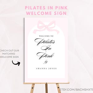 Pilates in Pink Invitation, Pilates Birthday Invite, Pink Wellness Event Flyer, Pilates Party, Editable Canva Template 5x7"