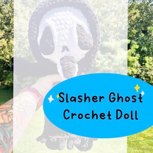 Ghost Mask Crochet Plushie | Halloween Movie Character Plush | Slasher Film Character | Halloween Decor | Halloween Gift | Slasher Character