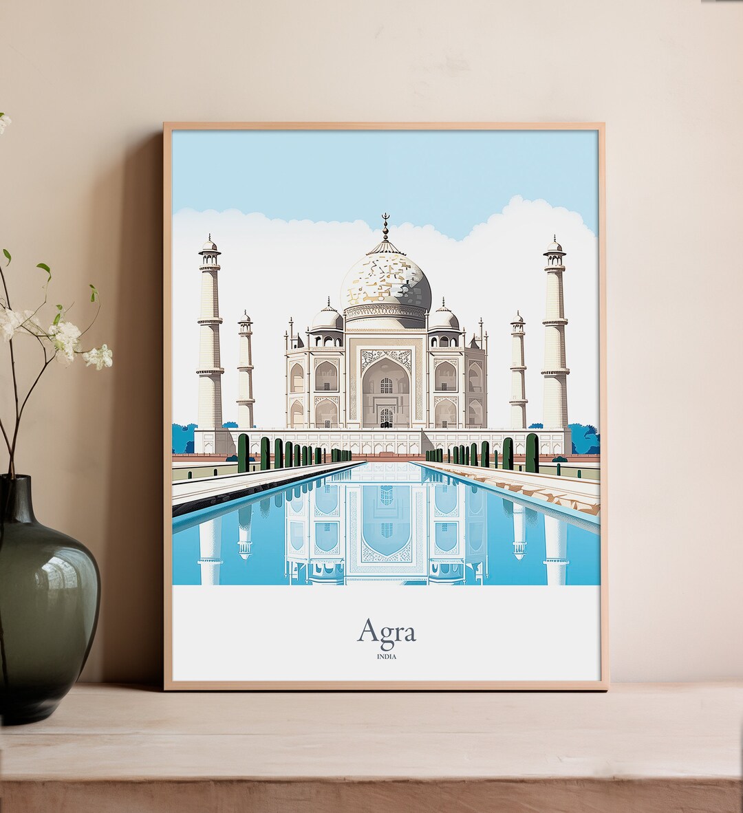 Agra Print Agra Poster Agra Gift India Souvenir Agra Wall Art Agra