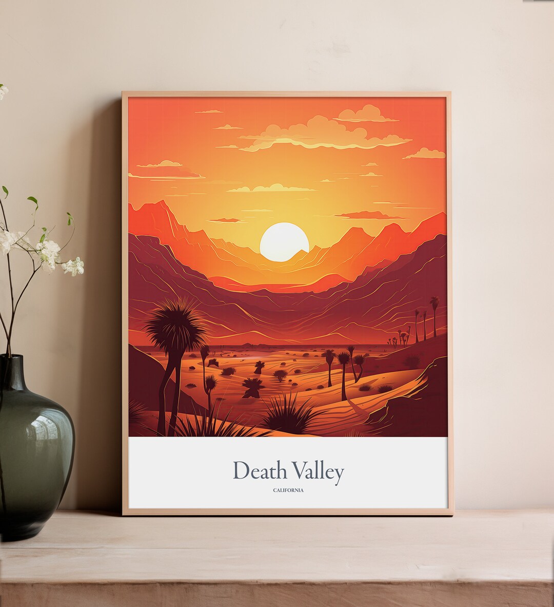 Death Valley Print Death Valley Poster Death Valley Gift California ...