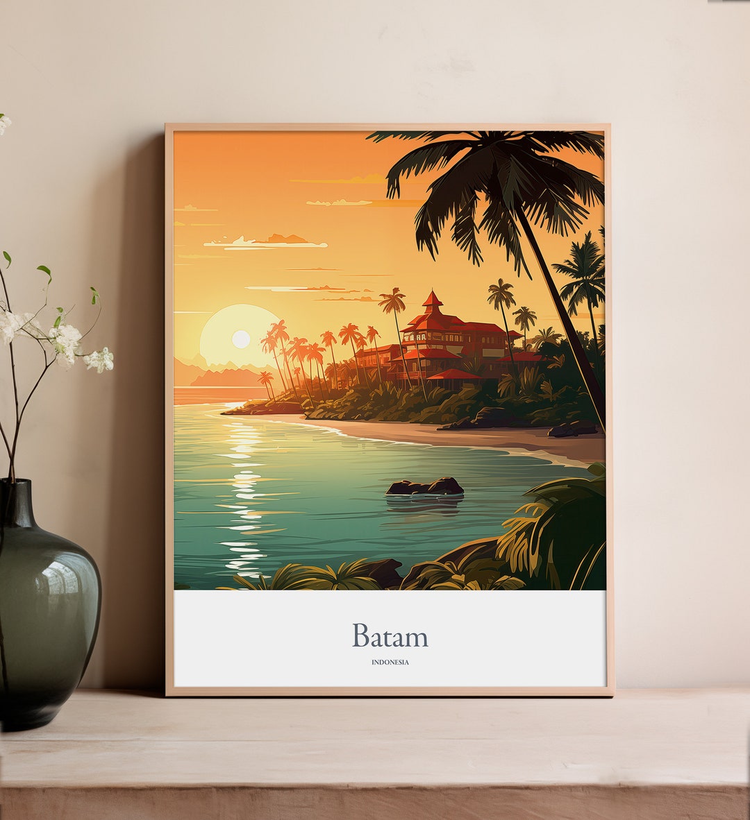 Batam Print Batam Poster Batam Gift Indonesia Souvenir Batam Wall Art