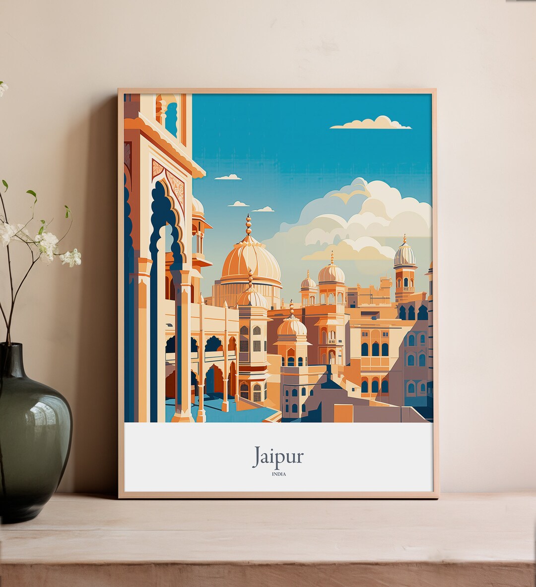 Jaipur Print Jaipur Poster Jaipur Gift India Souvenir Jaipur Wall Art