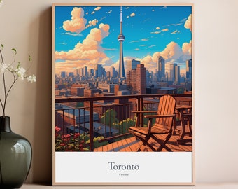 Stampa di Toronto Poster di Toronto Regalo di Toronto souvenir del Canada Arte della parete di Toronto Poster di viaggio di Toronto