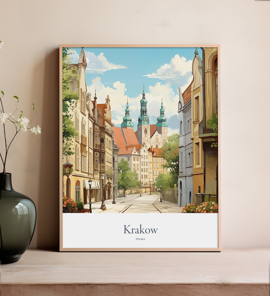 Krakow Print Krakow Poster Krakow Gift Poland Souvenir Krakow Wall Art