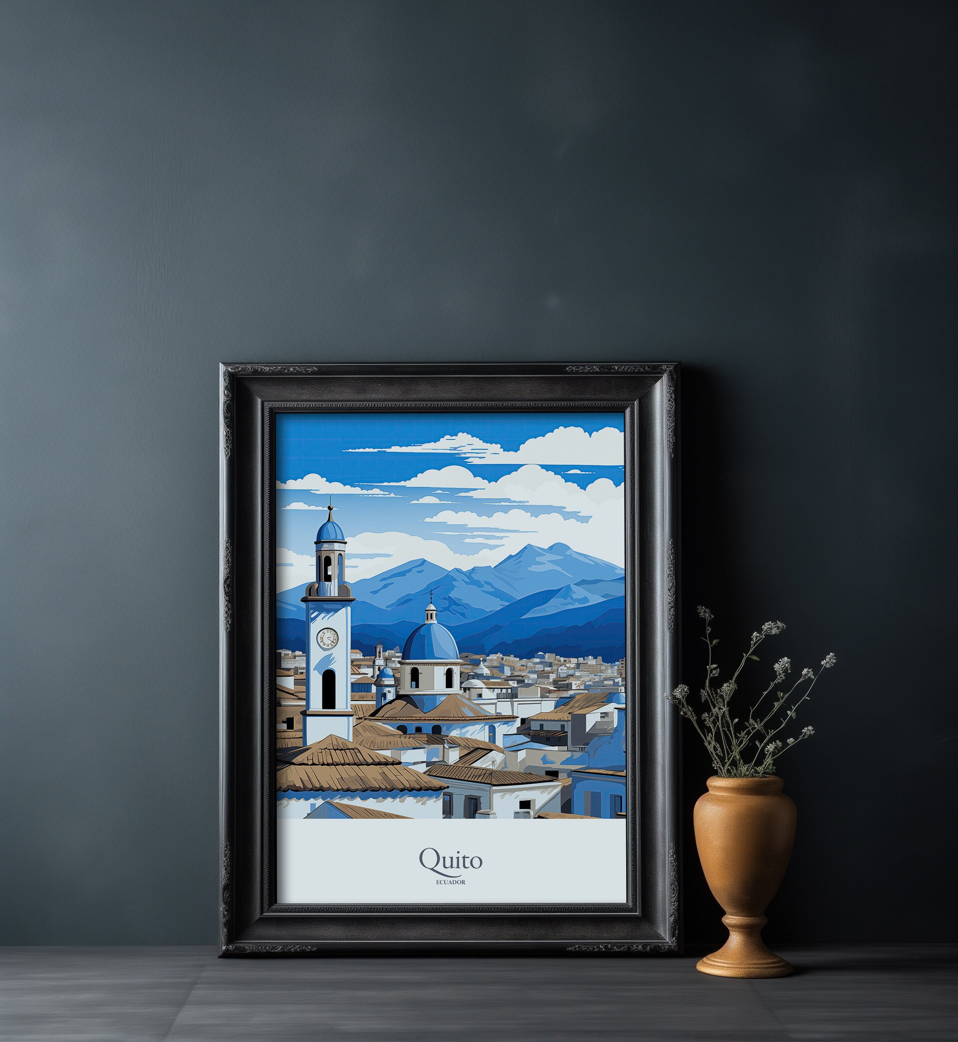 Quito Print Quito Poster Quito Gift Ecuador Souvenir Quito Wall Art