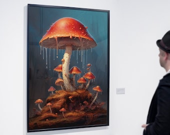 Drippy Mushrooms Wall Art Decor (Set of 3 Prints Bundle) | Hi-Res 300dpi | 3 options to choose from or use all 3! | Digital Prints