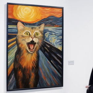 The Purr (Inspiriert von "The Scream" von Edvard Munch) Bundle (4 Stück) Cat Art, Proto-Expressionismus, Lustiger Katzendruck | Hohe Auflösung 300dpi