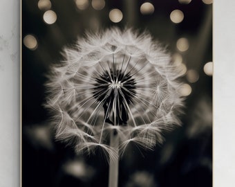 Dandelion Macro Print | Printable Art Download | Printable Wall Decor | Printable Wall Art | Flower Wall Art | Digital Download