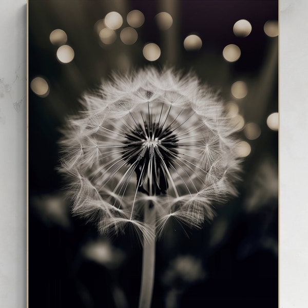 Dandelion Macro Print | Printable Art Download | Printable Wall Decor | Printable Wall Art | Flower Wall Art | Digital Download