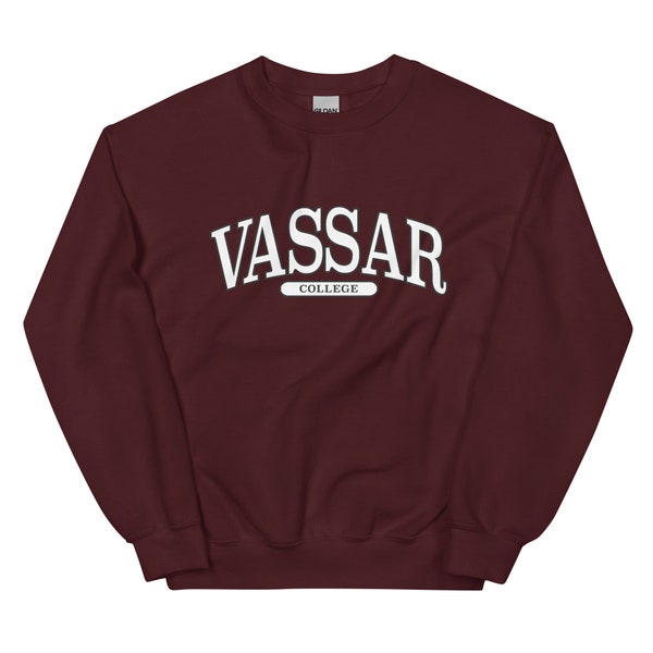 Vassar College | Crewneck Unisex Sweatshirt | Serif Font