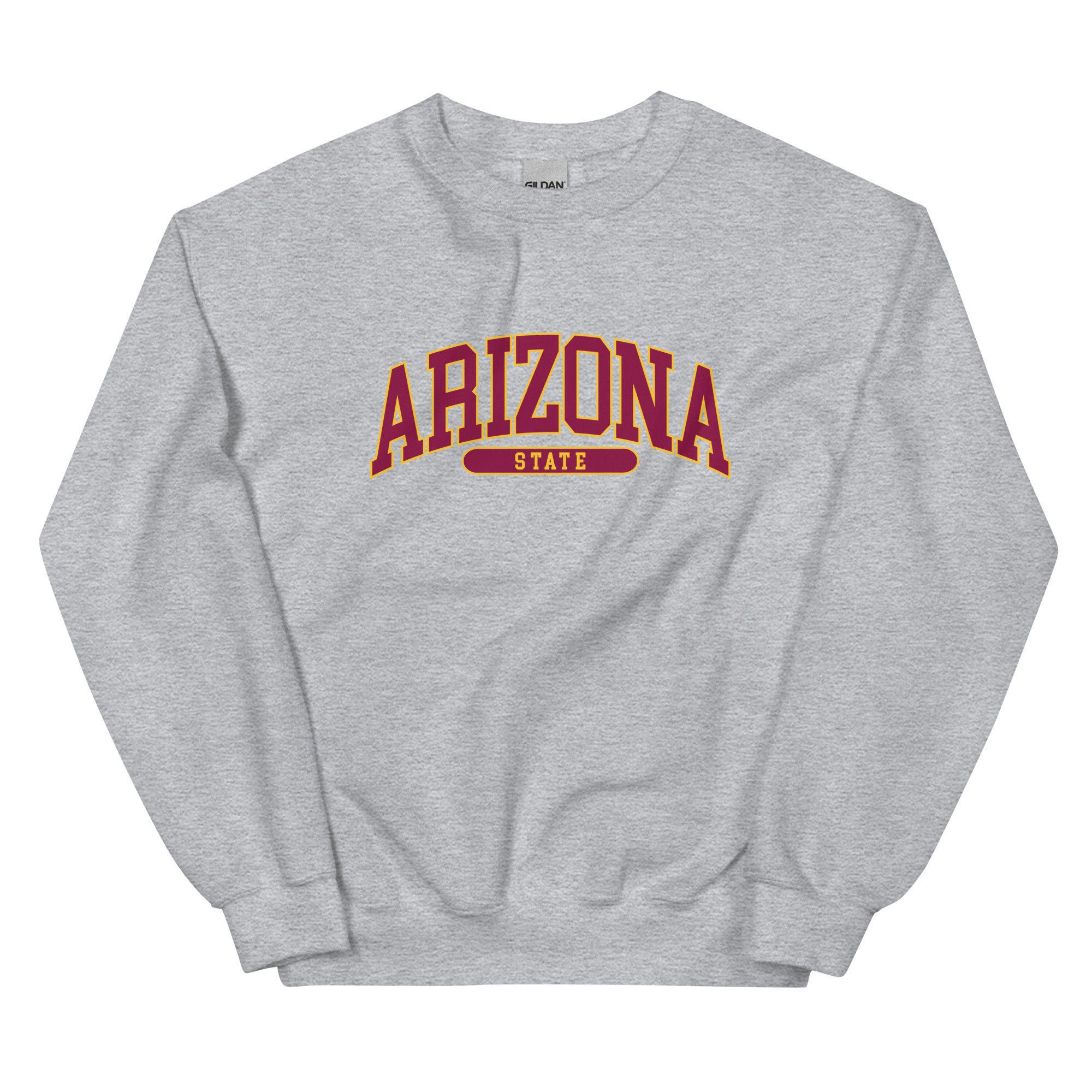 Arizona State Allmade Light Organic French Terry Crewneck Sweatshirt Arizona State Class of 2023 W Pitchfork | Light Grey | 2XLarge