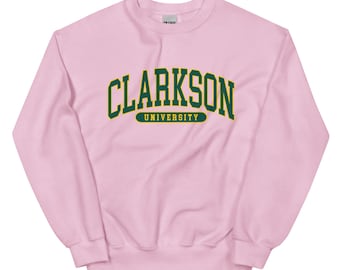 Clarkson University Crewneck Unisex Sweatshirt College Font Etsy