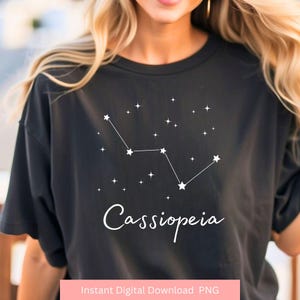 Cassiopeia png, sterrenbeeld png-sublimatie, noordelijk halfrond, koningin van de lucht, hemelhoroscoop astronomie, png T-shirtontwerp