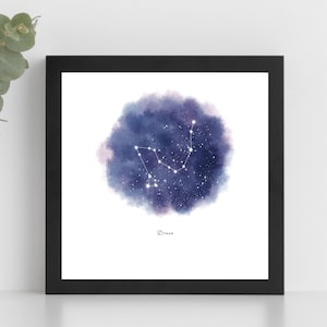 Drache | Draco Konstellation Druck | Astronomie Wandkunst | Drachen Wand Dekor | Horoskop Astrologie Themen Dekor | Schlafzimmer Wandbild